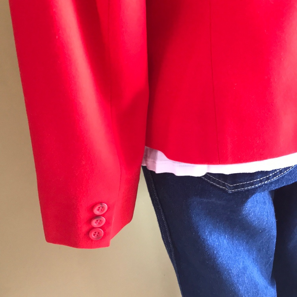 Vintage Pendleton Red Wool One Button Blazer - image 5